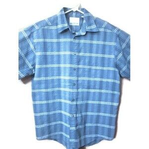 Levis Mens MEDIUM Blue San Francisco Short Sleeve Shirt